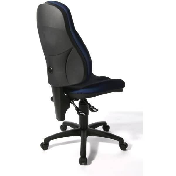 Bürodrehstuhl Wellpoint 10 blau ohne Armlehnen