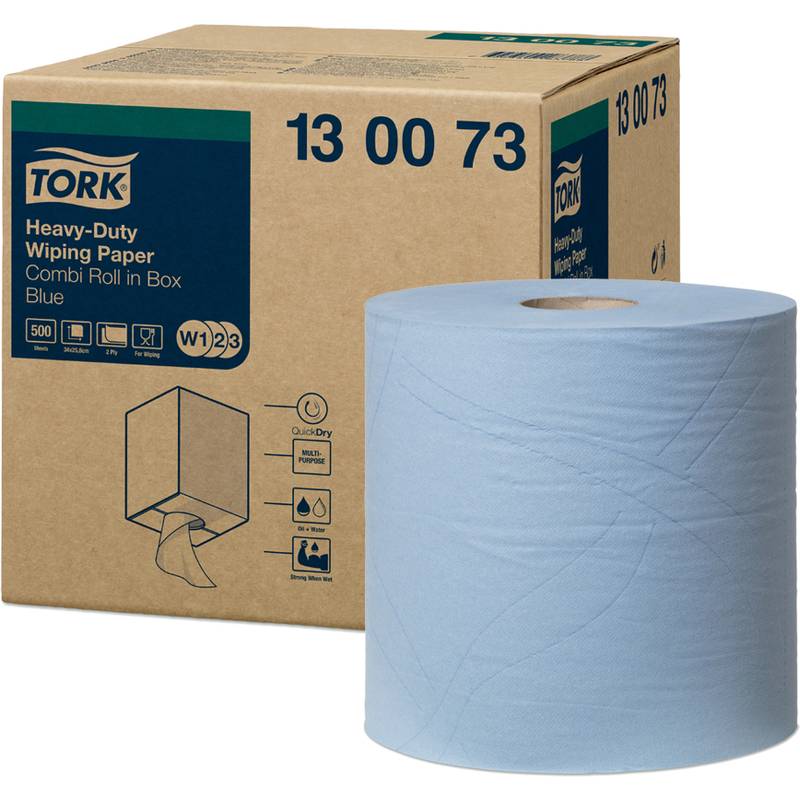 TORK Mehrzweck-Putzrolle, 2-lagig, blau, 170 m - extra stark