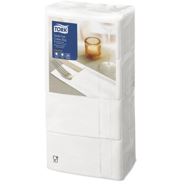 Bestecktaschen Premium 40x39cm 1-lagig VE=200 Stück weiß