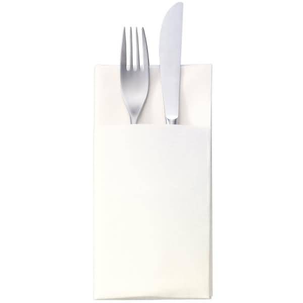 Bestecktaschen Premium 40x39cm 1-lagig VE=200 Stück weiß