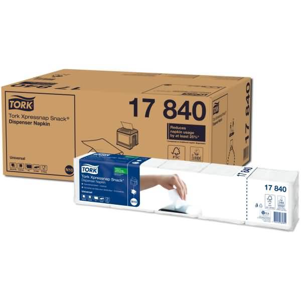 Spenderservietten Xpressnap Snack (N10-System) 21,6x21,3cm 1-lagig weiß VE=8x5x225 Stück
