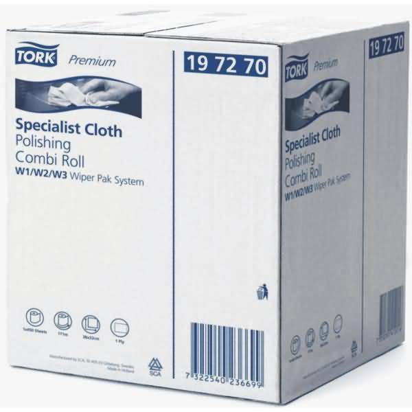 Spezialtücher Premium zum Polieren 1-lagig 32x38cm weiß 1 Rolle mit 450 Tüchern