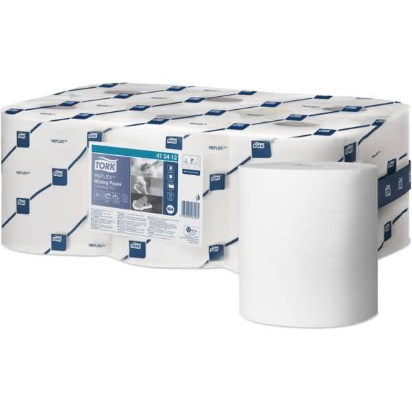 Papierwischtuch Reflex Premium 19,4x33,5cm 1-lagig weiß VE=6 Rollen