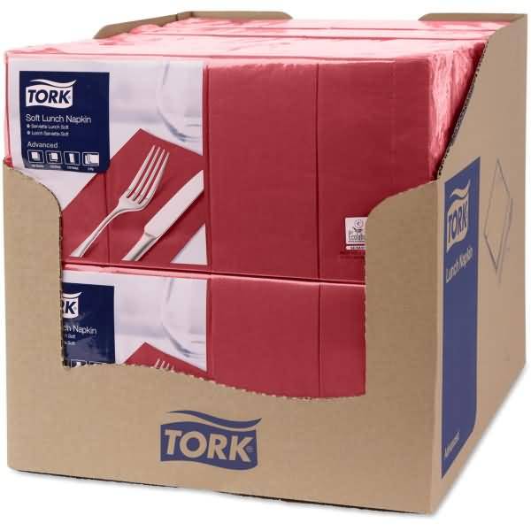 Lunchservietten Advanced 33x33cm 1/8 Falz 3-lagig bordeaux VE=150 Stück