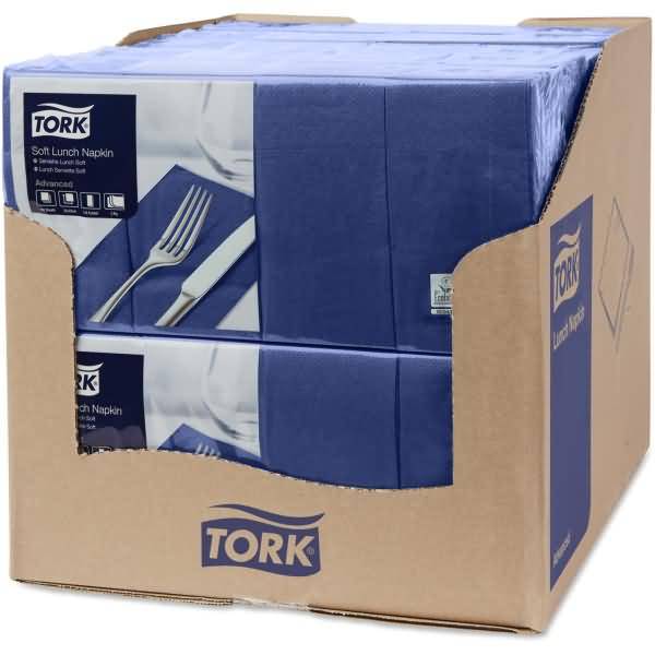 Lunchservietten Advanced 33x33cm 1/8 Falz 3-lagig dunkelblau VE=150 Stück