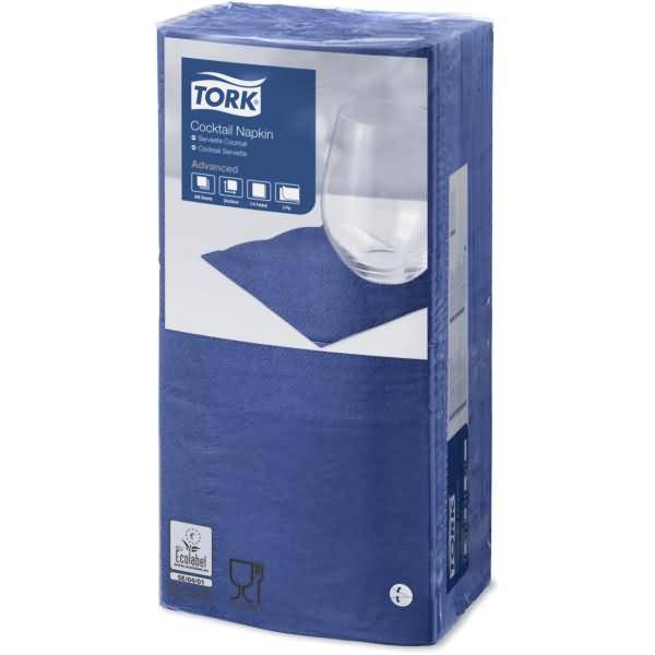 Cocktailservietten Advanced 24x24cm 1/4 Falz 2-lagig dunkelblau VE=200 Stück
