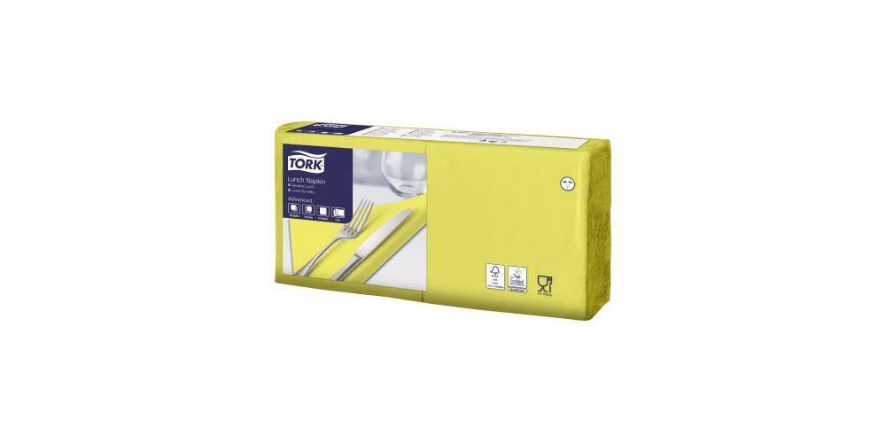 TORK Serviette Lunch 33 x 33 cm (B x L) gelb 150 St./Pack.