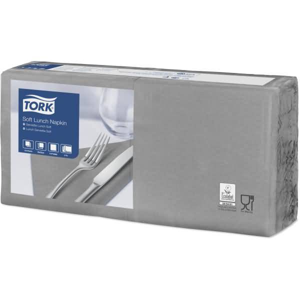 Lunchservietten Advanced 33x33cm 1/4 Falz 3-lagig grau VE=150 Stück