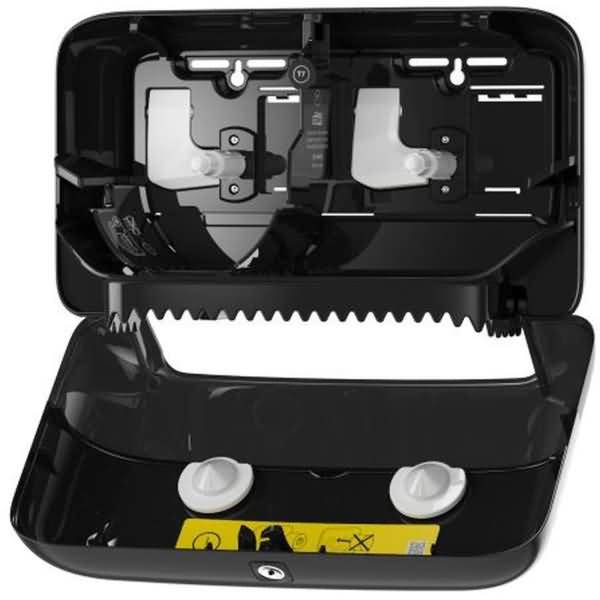Tork 558048, Rollen-Toilettenpapierspender, Schwarz, Kunststoff, 360 mm, 130 mm, 207 mm