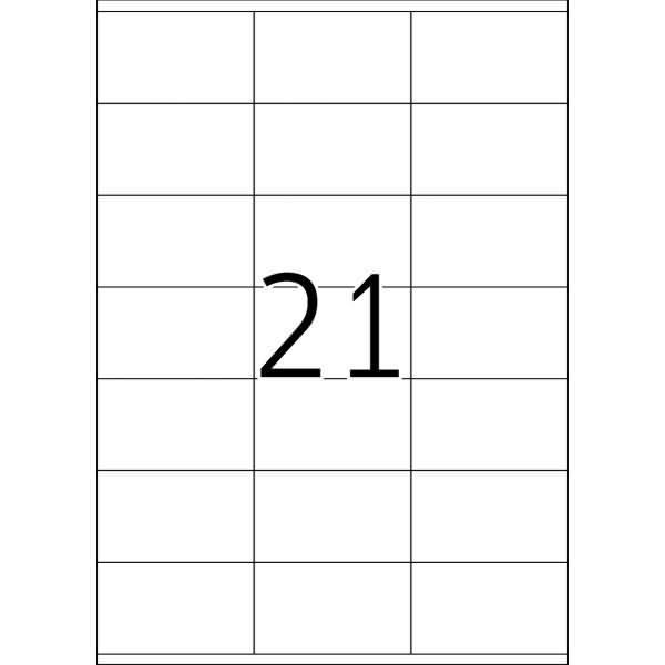 Universal-Etiketten Papier weiß selbstklebend 70x41mm 100 Blatt=2100 Etiketten