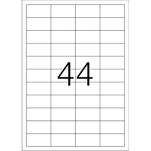 Universal-Etiketten Papier weiß selbstklebend 48,3x25,4mm 100 Blatt=4400 Etiketten