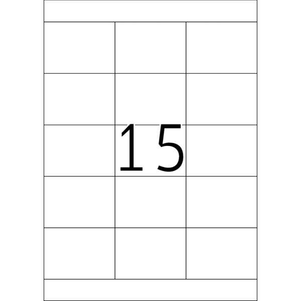 Universal-Etiketten Papier weiß selbstklebend 70x50,8mm 100 Blatt=1500 Etiketten