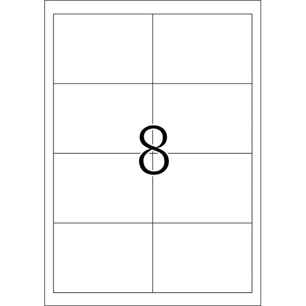 Universal-Etiketten Papier weiß selbstklebend 96,5x67,7mm 100 Blatt=800 Etiketten