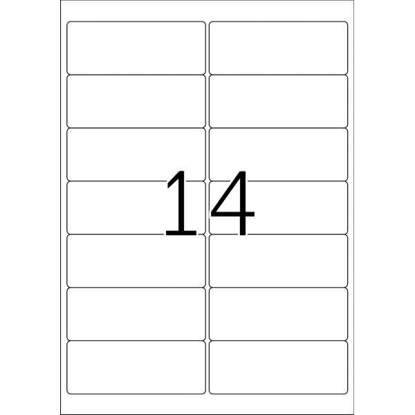 Universal-Etiketten Papier weiß selbstklebend 99,1x38,1mm 100 Blatt=1400 Etiketten