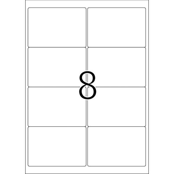 Universal-Etiketten Papier weiß selbstklebend 99,1x67,7mm 100 Blatt=800 Etiketten