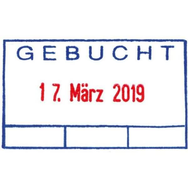 Textstempel Gebucht Trodat 4750 40x23mm