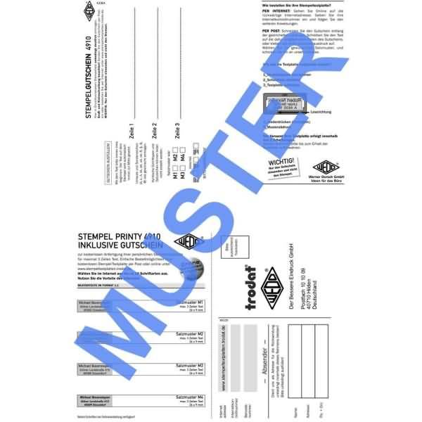 Ersatzgutschein Stempelplatte für Trodat 4910