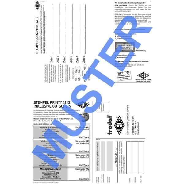 Ersatzgutschein Stempelplatte für Trodat 4913
