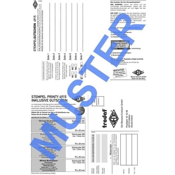 Ersatzgutschein Stempelplattefür Trodat 4915