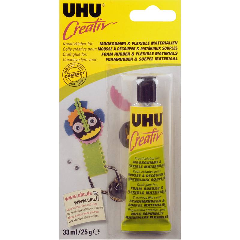 UHU Spezialkleber "Creativ" für Moosgummi, 33 ml in Tube