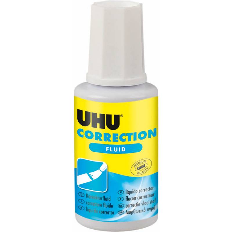UHU Korrekturflüssigkeit Correction Fluid, weiß, 20 ml
