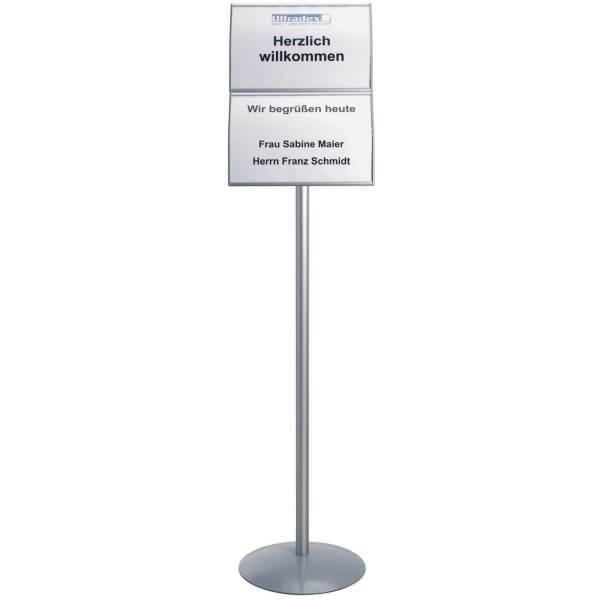 Bodenständer Duo 297x213mm 2xA4 in Buchform Aluminium