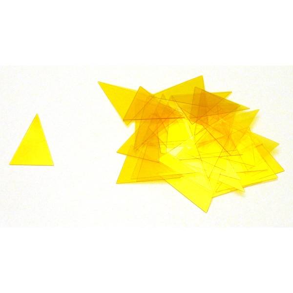 Signale Dreieck-Form transparent B24xH32mm VE=50 Stück gelb