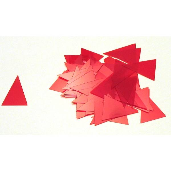 Signale Dreieck-Form transparent B24xH32mm VE=50 Stück rot