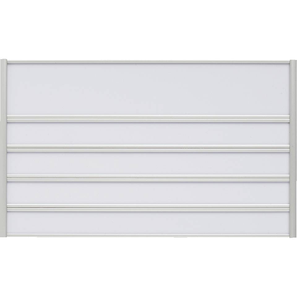 Türschild Silver, 1 Titelfeld/4 Namensfelder, Aluminium, eloxiert, 180x108mm