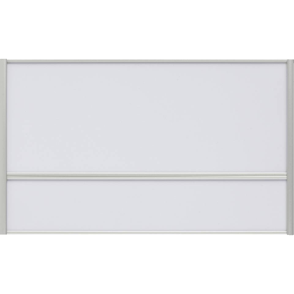 Türschild Silver, 1 Titelfeld/1 Namensfeld, Aluminium, eloxiert, 180x108mm