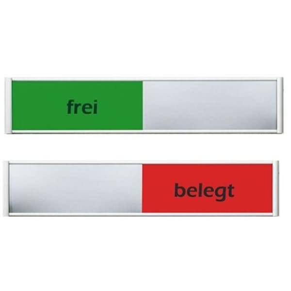 Frei-/Belegt-Anzeiger grün/rot 180x36mm Aluminium