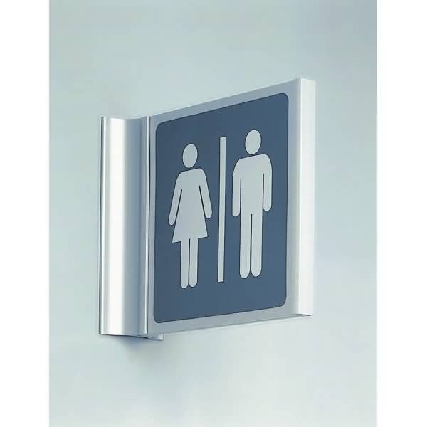 Piktogramm Serie silver wandabstehend BxH 133x108mm WC