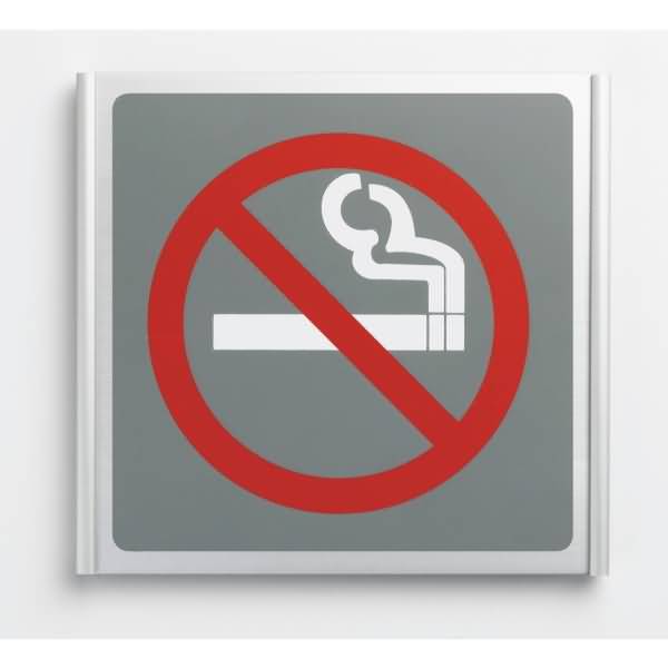 Piktogramm Serie silver wandabstehend BxH 133x108mm Nichtraucher