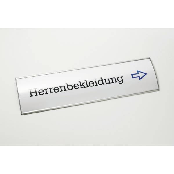 Wegweiser Serie Color BxH 600x162mm gewölbtes Aluminium