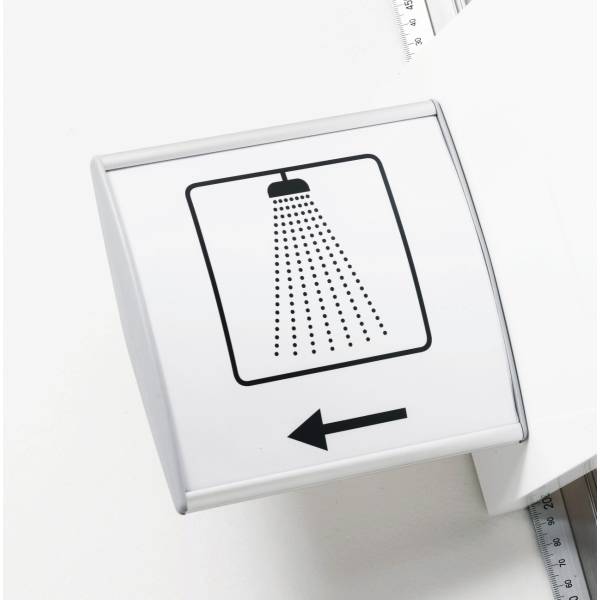 Wegweiser Serie Color wandabstehend BxH 162x162mm gewölbtes Aluminium