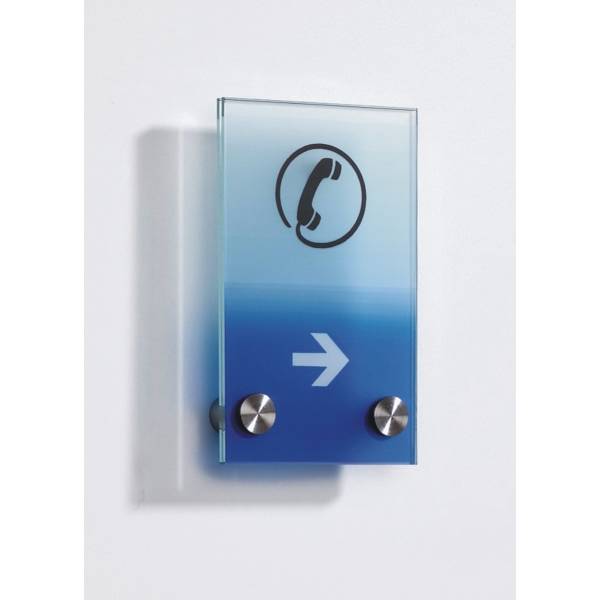 Türschild Serie Skyline 100x160mm 2x4mm ES-Glas klar