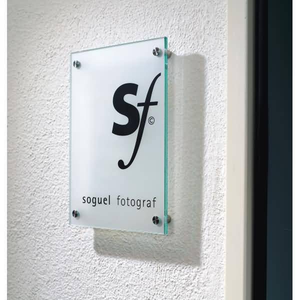 Türschild Serie Skyline 210x297mm A4 2x4mm ES-Glas klar