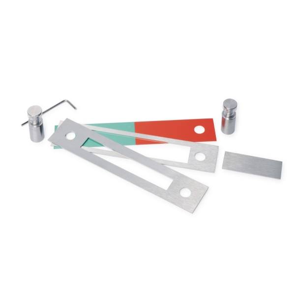 Rot/Grün-Anzeige Serie Skyline B140xH25mm Edelstahl mit Schieber