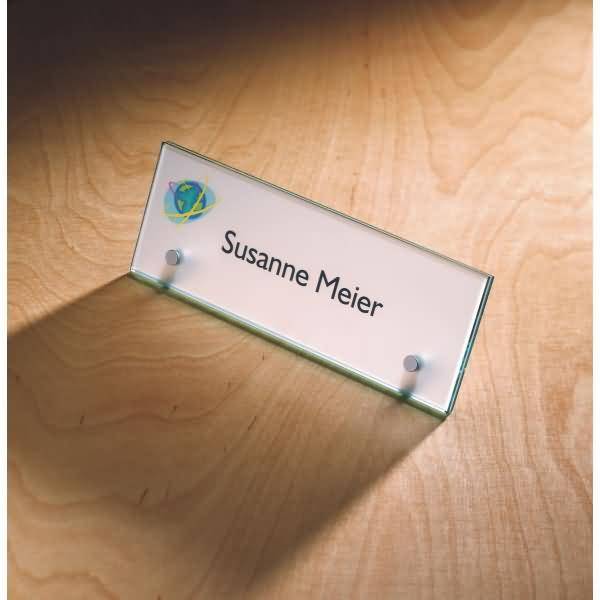 Tischaufsteller Serie Skyline B200xH70mm 2x4mm ES-Glas klar