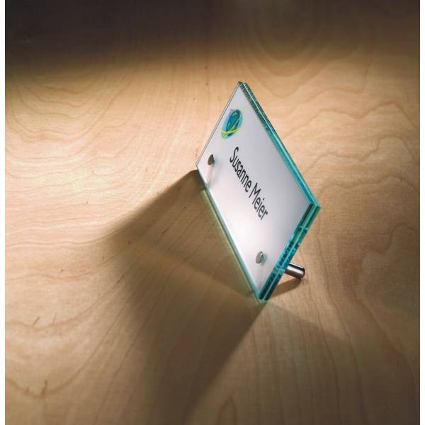 Tischaufsteller Serie Skyline B200xH70mm 2x4mm ES-Glas klar