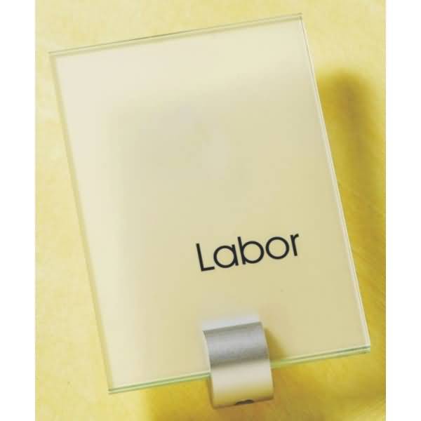 Türschild Serie Glasline 105x148mm 2x4mm ES-Glas klar