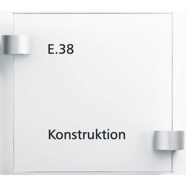 Türschild Serie Glasline 210x148mm 2x4mm ES-Glas klar