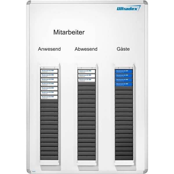 Chipkartentafel A mit 25mm Sichtbereich H840xB115xT21mm anthrazit 30 Taschen