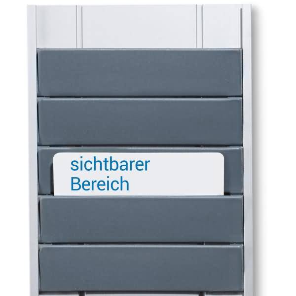 Chipkartentafel A mit 25mm Sichtbereich B115xH590xT21mm anthrazit 20 Taschen