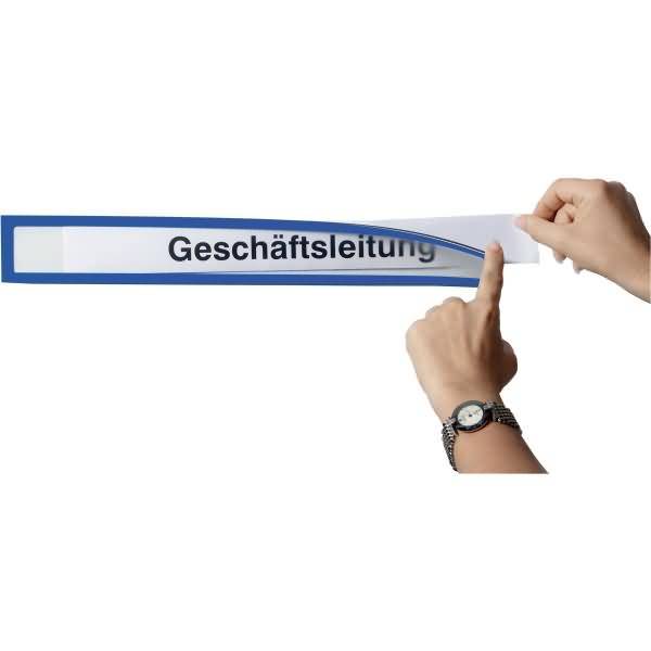 Infotasche magnetisch für Überschriften A4quer/A3hoch weiß VE=5 Stück