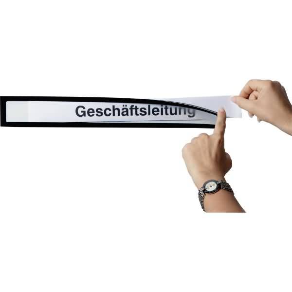 Infotasche magnetisch für Überschriften A4quer/A3hoch schwarz VE=1 Stück