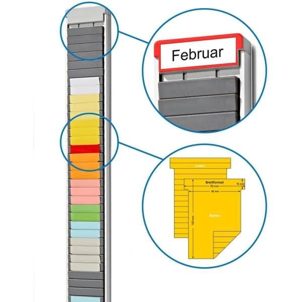 T-Kartentafel flexible Version BxH 84x980mm schmal