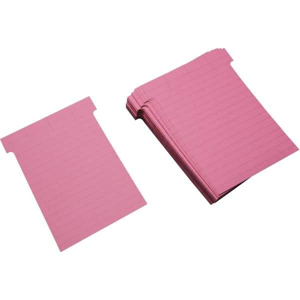 T-Karten Breitformat B92xH120mm dunkelrosa VE=100 Stück