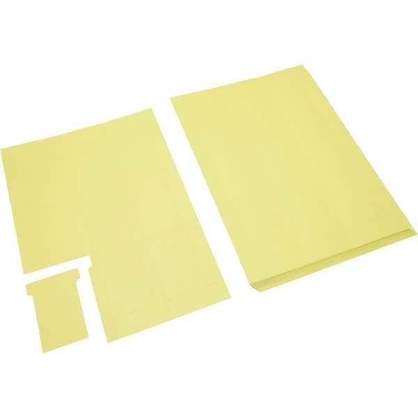 T-Karten Schmalformat für Drucker hellgelb VE=180 Stück