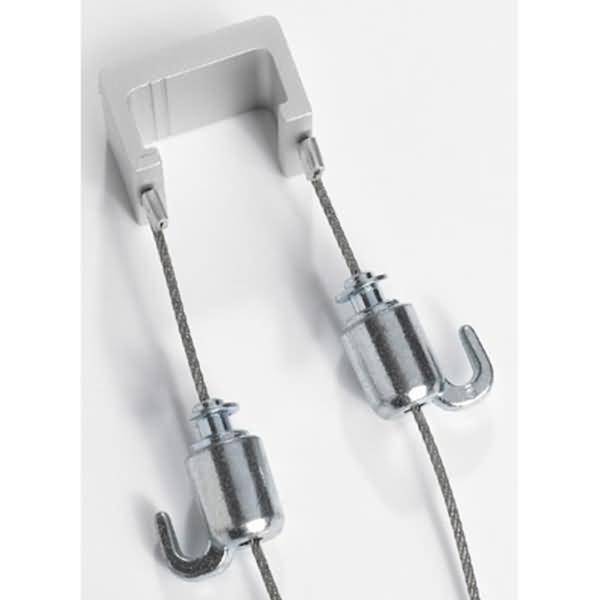 Bilderhaken für Stell- und Trennwandsystem beidseitig silber verstellbar